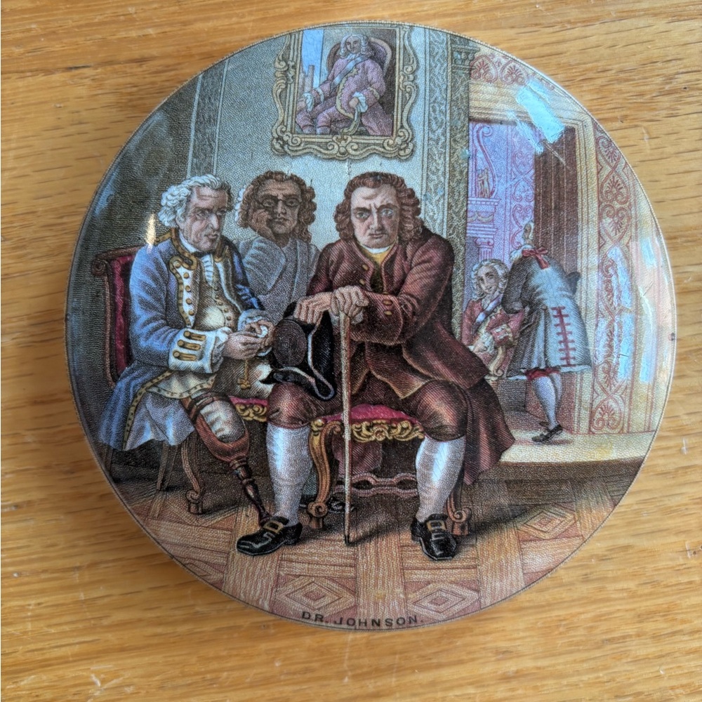 Victorian Prattware Pictorial Lidded Pot - Dr. Johnson
